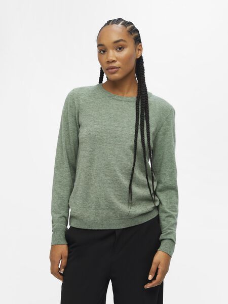 Object Collectors Item O-NECK KNITTED PULLOVER, Vineyard Green, highres - 23034469_VineyardGreen_816478_003.jpg