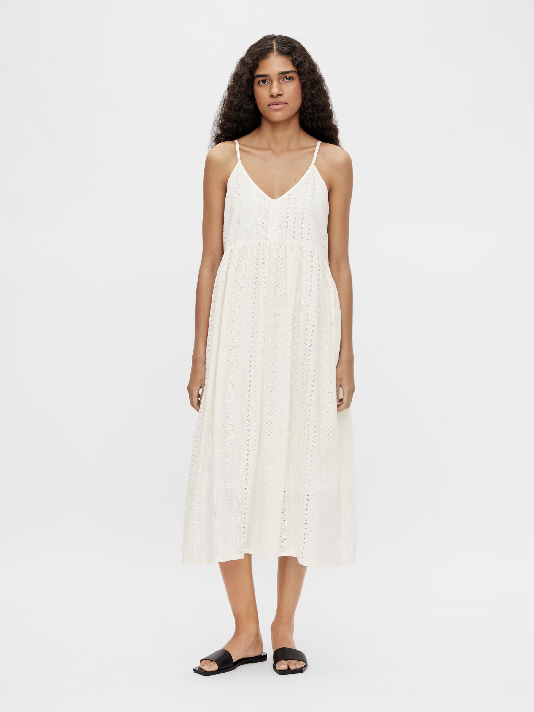broderie-anglaise midi dress