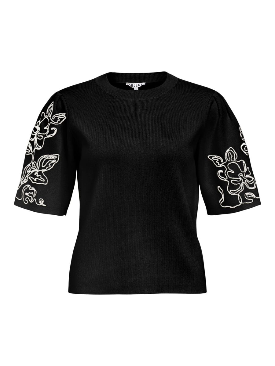 Product carousel image - BESTICKTES STRICKOBERTEIL, Black | 2