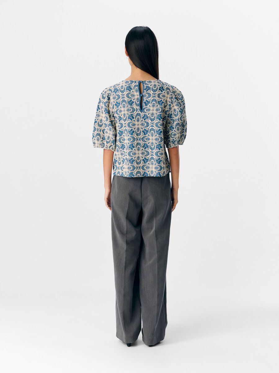 OBJECT EMBROIDERED TOP, Medium Blue Denim, highres - 23045737_MediumBlueDenim_1159786_004.jpg