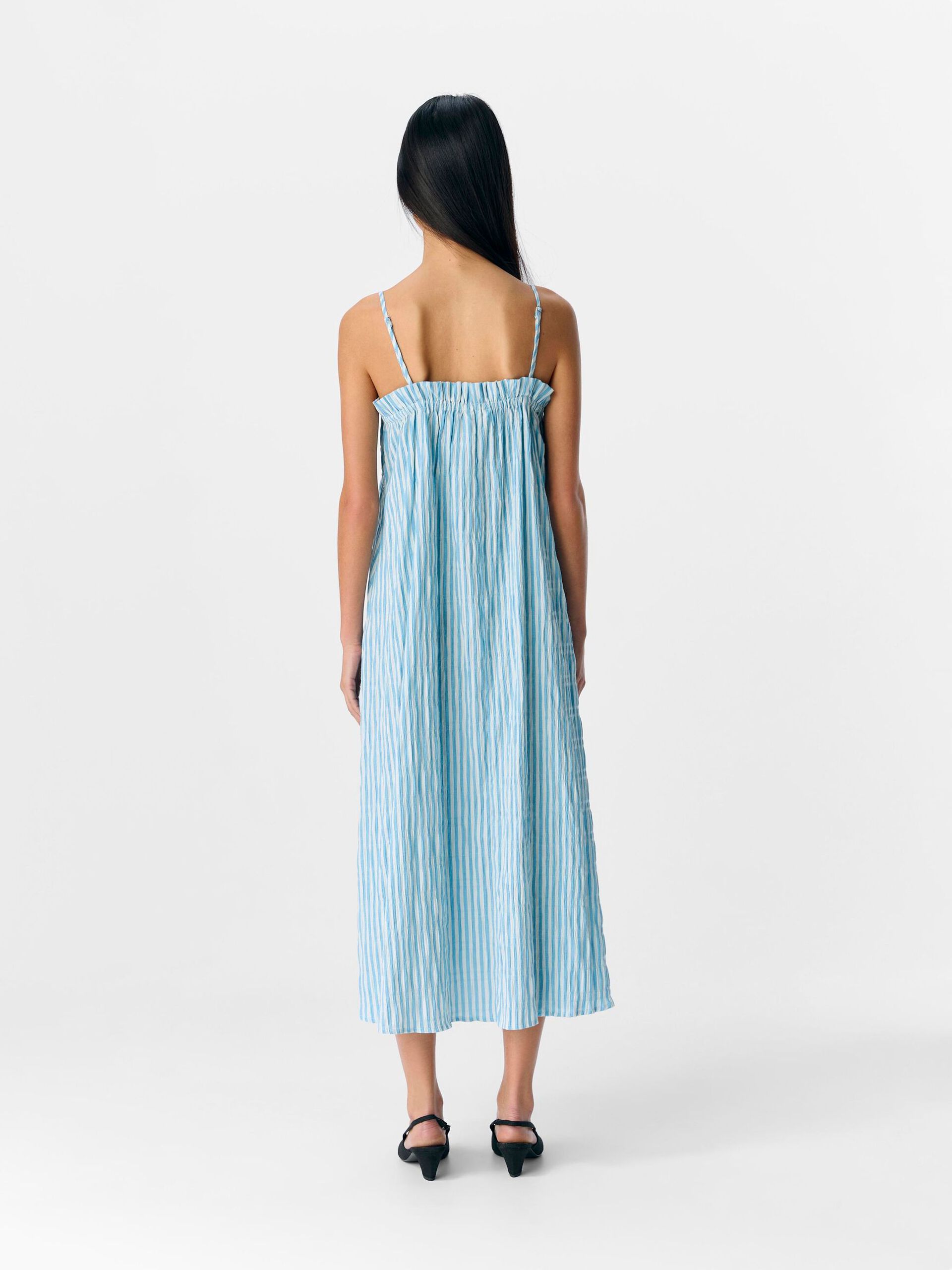 Carousel image - STRIPED MIDI DRESS, Cornflower Blue | 3