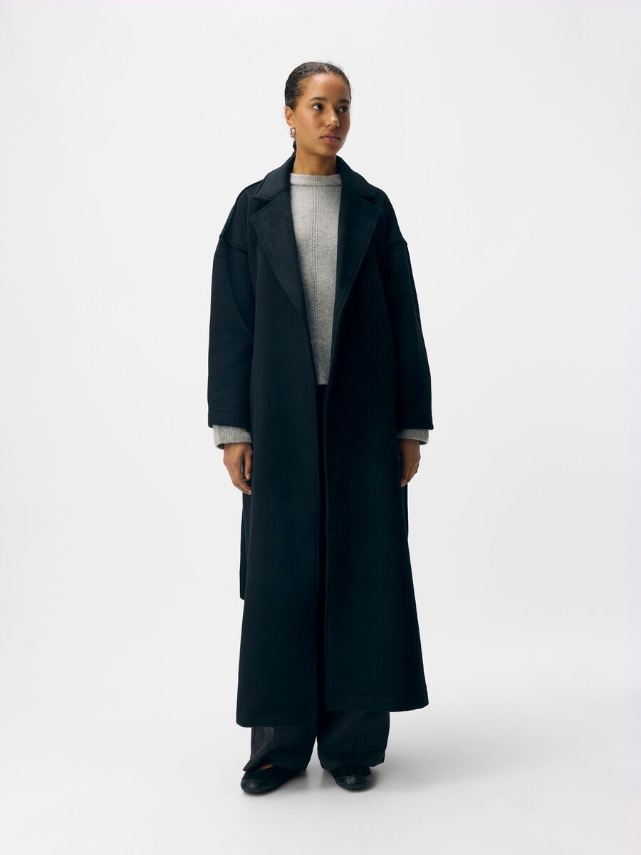 Carousel image - LONGLINE MANTEL, Black | 4