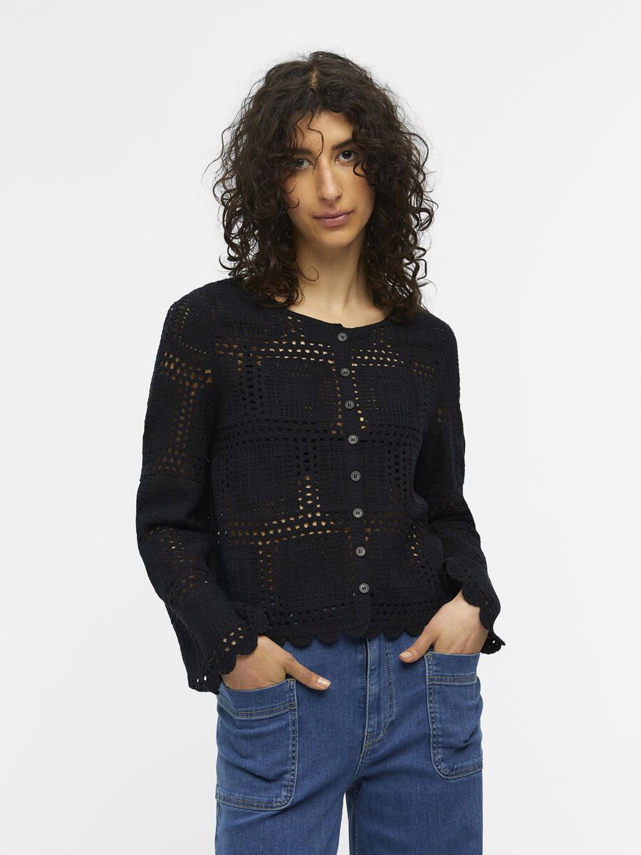 Object Collectors Item KNITTED CARDIGAN, Black, highres - 23042560_Black_003.jpg