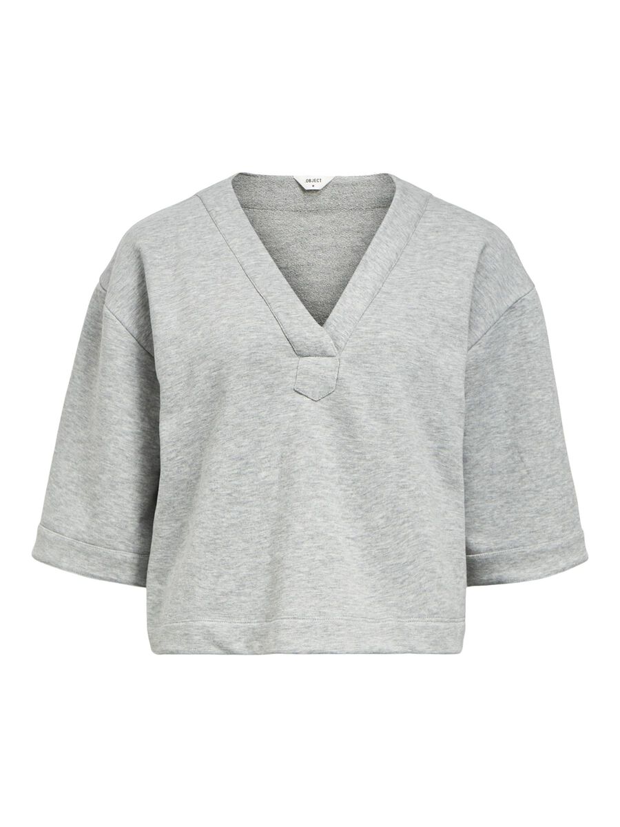 OBJECT SHORT SLEEVED SWEATSHIRT, Light Grey Melange, highres - 23045668_LightGreyMelange_001.jpg
