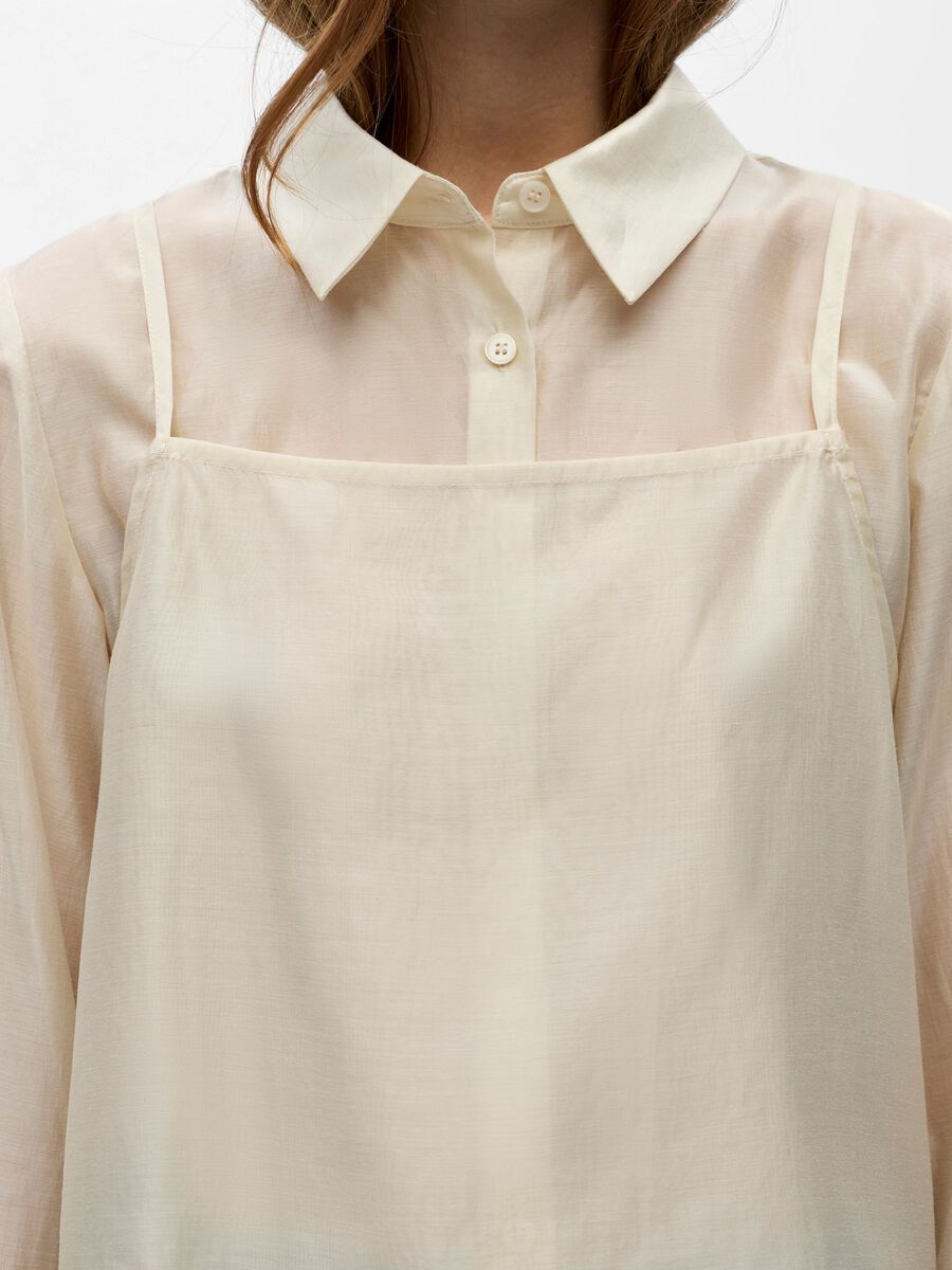 Carousel image - SHEER LAYERED SHIRT, Birch | 5