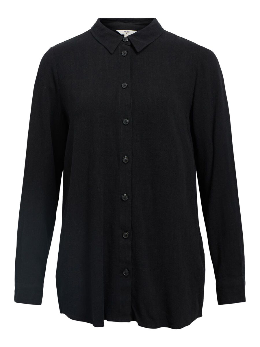 OBJECT LINEN SHIRT, Black, highres - 23041611_Black_001.jpg