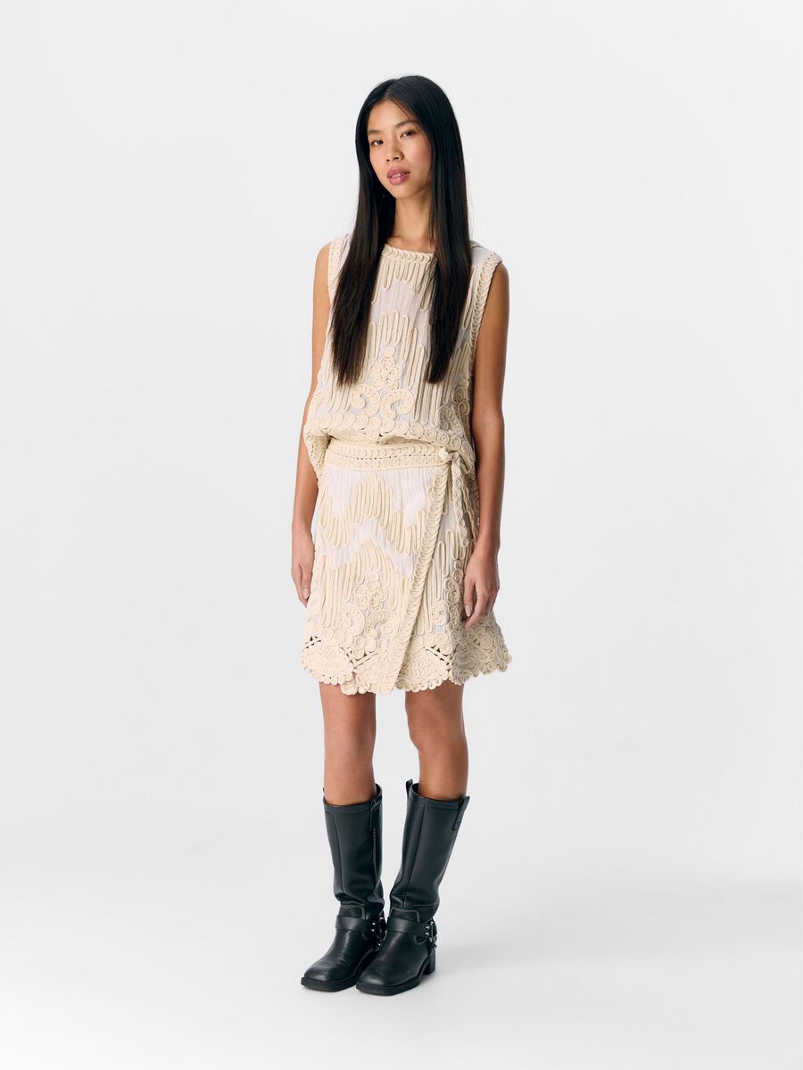 OBJECT EMBROIDERED WRAP SKIRT, Sandshell, highres - 23045742_Sandshell_005.jpg