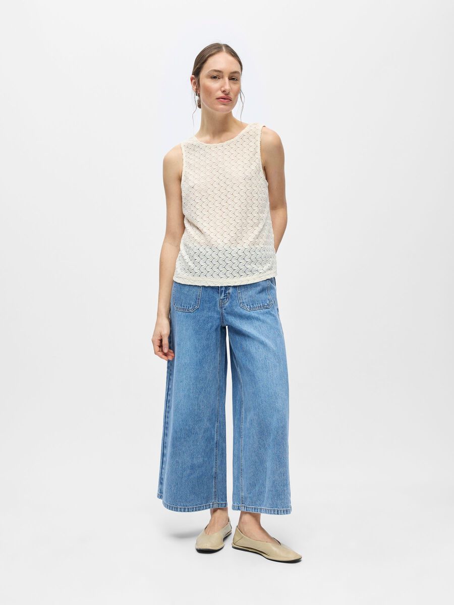 Carousel image - CROCHET KNITTED TOP, Birch | 4