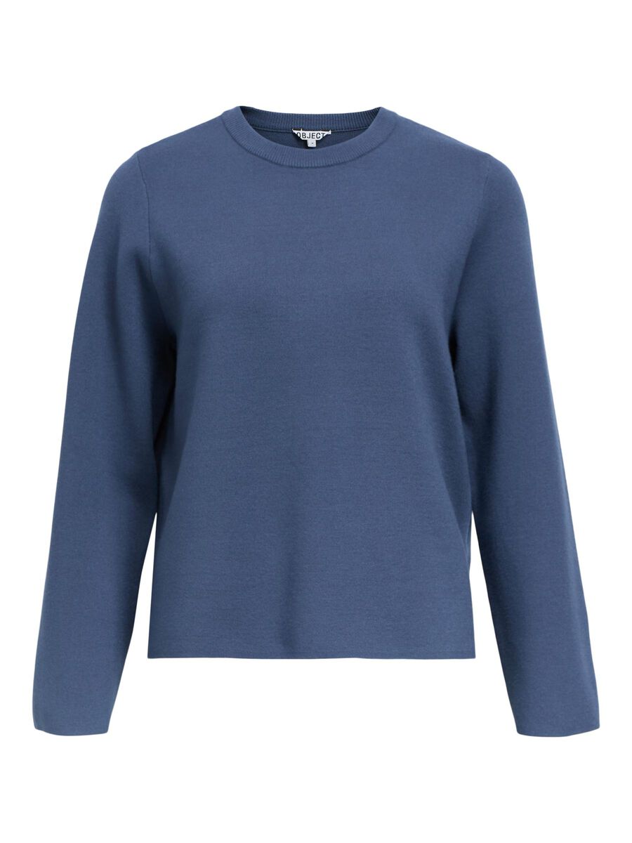 Carousel image - LONG SLEEVED KNITTED PULLOVER, Dark Denim | 1