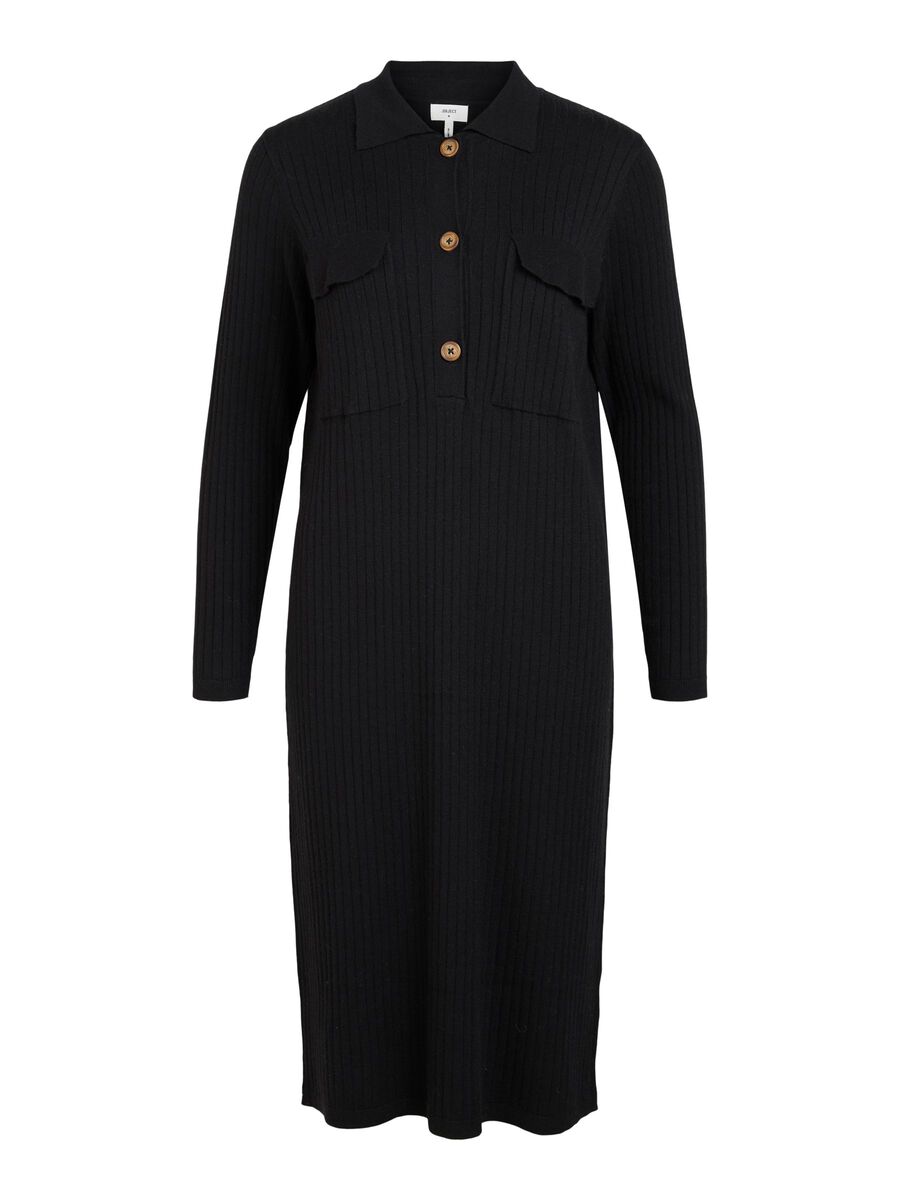 Object Collectors Item RIBBET STRIKKET KJOLE, Black, highres - 23039240_Black_001.jpg