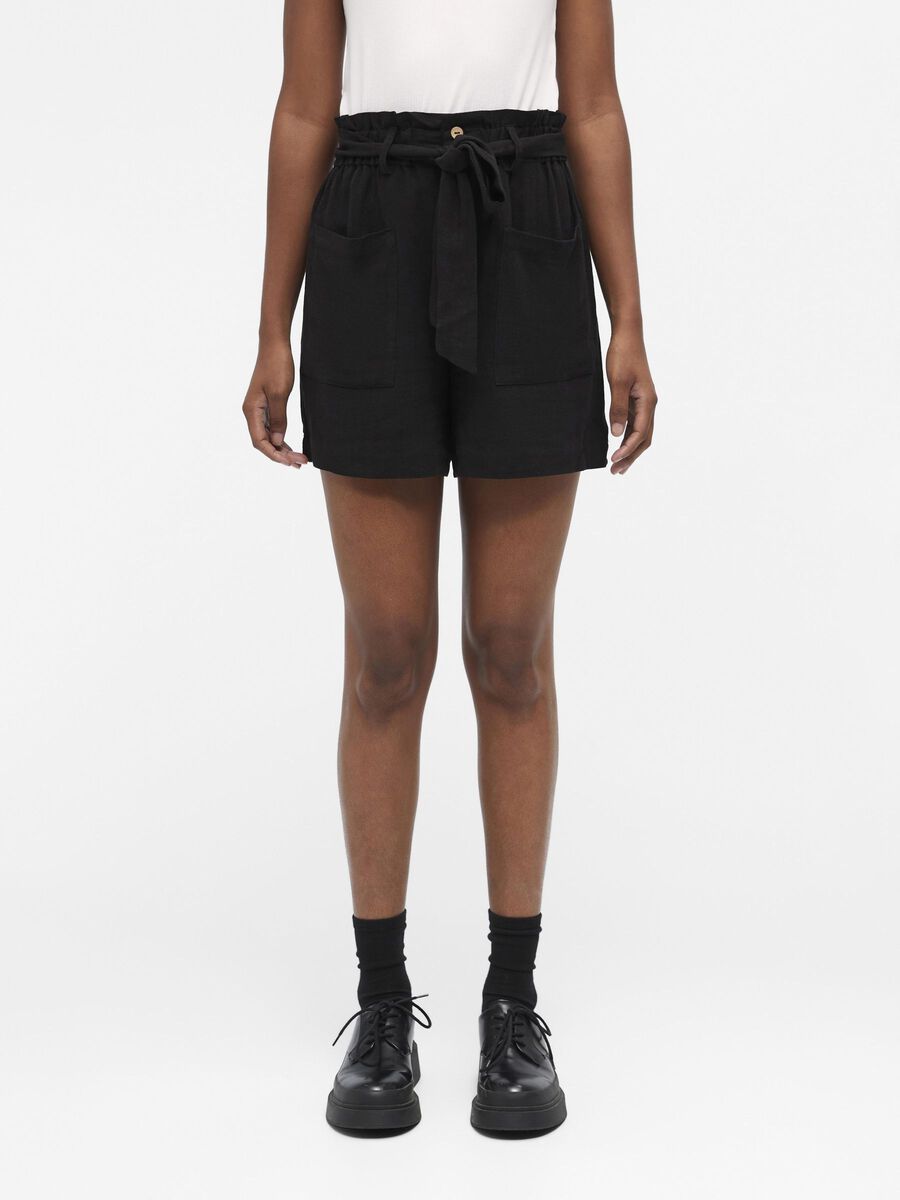 Object Collectors Item PAPERBAG WAIST SHORTS, Black, highres - 23035264_Black_003.jpg