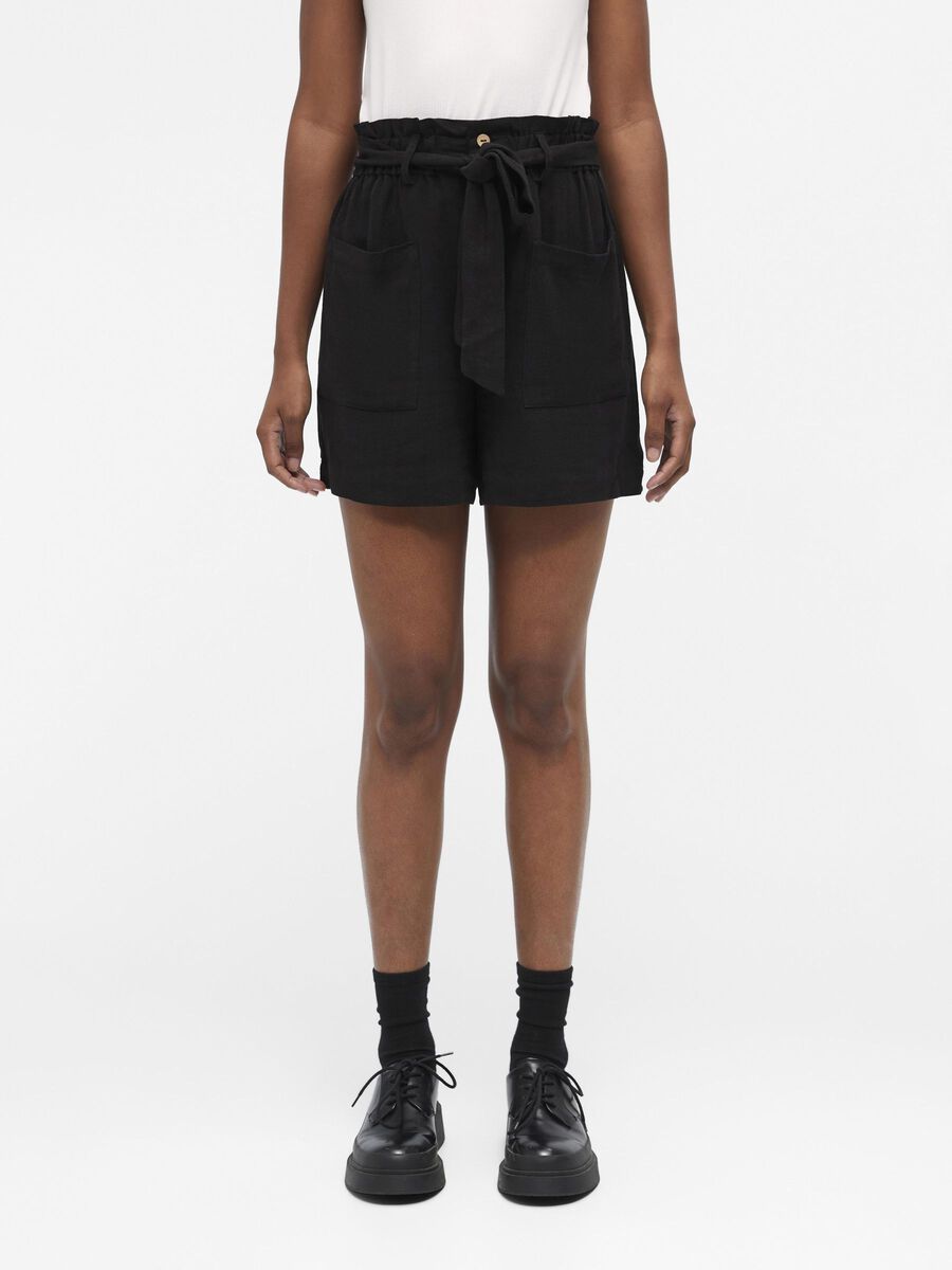 Object Collectors Item LINEN SHORTS, Black, highres - 23035264_Black_003.jpg