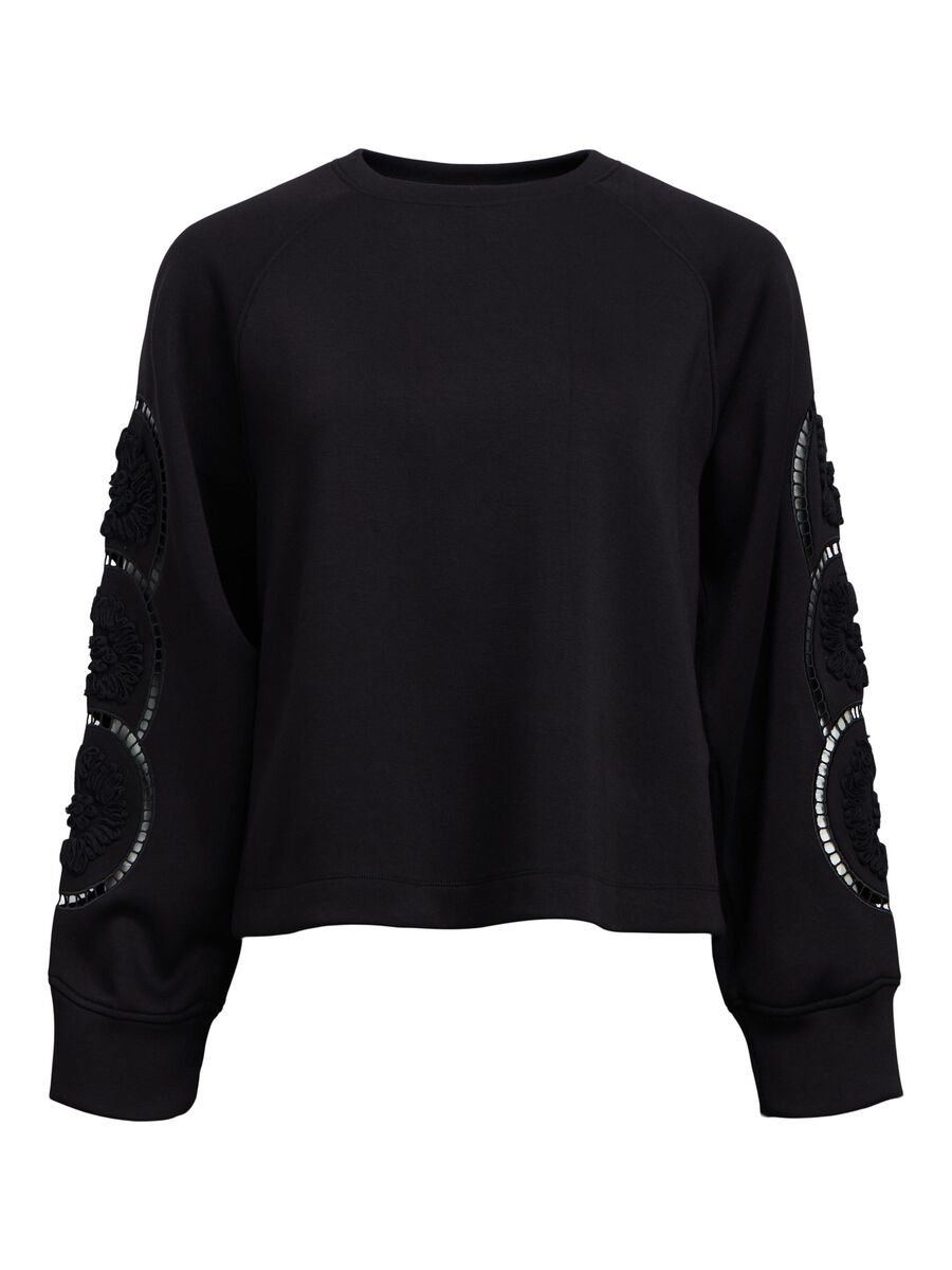 OBJECT EMBROIDERED SWEATSHIRT, Black, highres - 23045024_Black_001.jpg