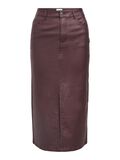 Product image thumbnail - COATED MIDI SKIRT, Mauve Wine | 1