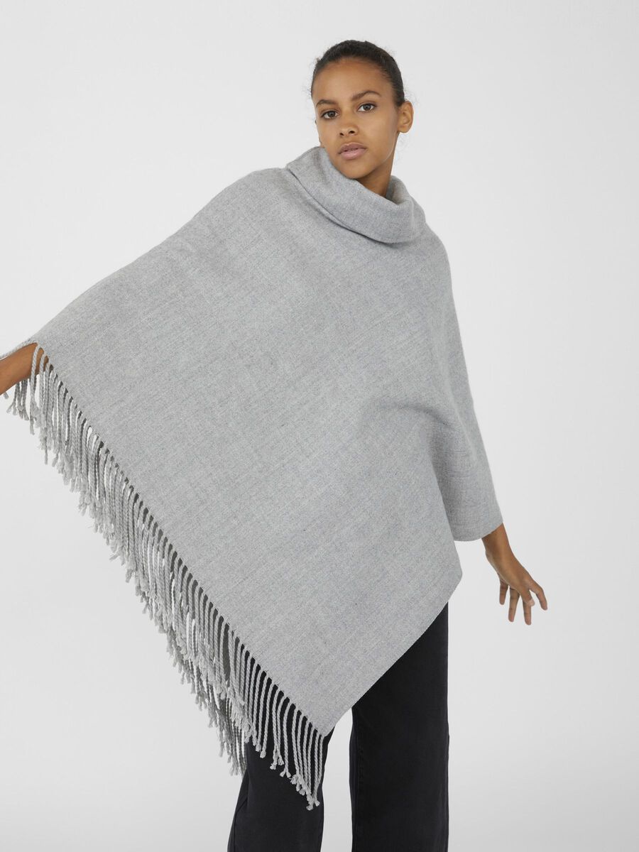 Carousel image - LAINE PONCHO, Light Grey Melange | 6