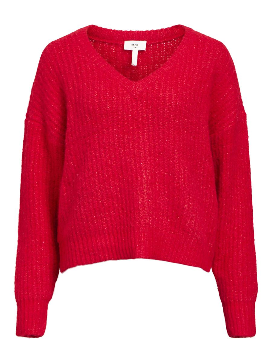 OBJECT V-NECK KNITTED JUMPER, Flame Scarlet, highres - 23045921_FlameScarlet_001.jpg