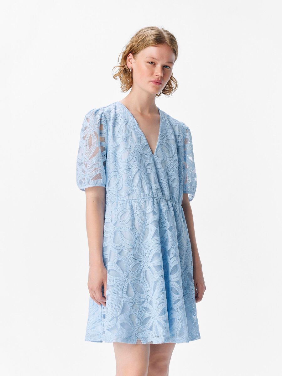 OBJECT V-NECK MINI DRESS, Kentucky Blue, highres - 23048568_KentuckyBlue_003.jpg