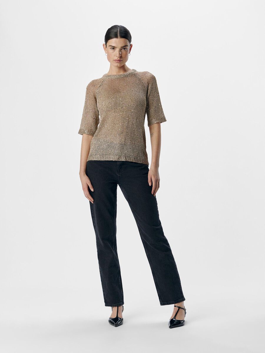 Carousel image - À SEQUINS PULLOVER, Gold Colour | 5