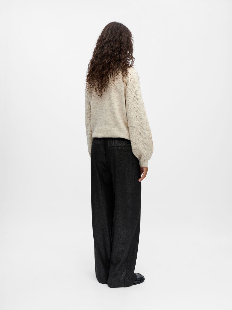 Product carousel image - OBJLISA WIDE-LEG TROUSERS, Black | 2