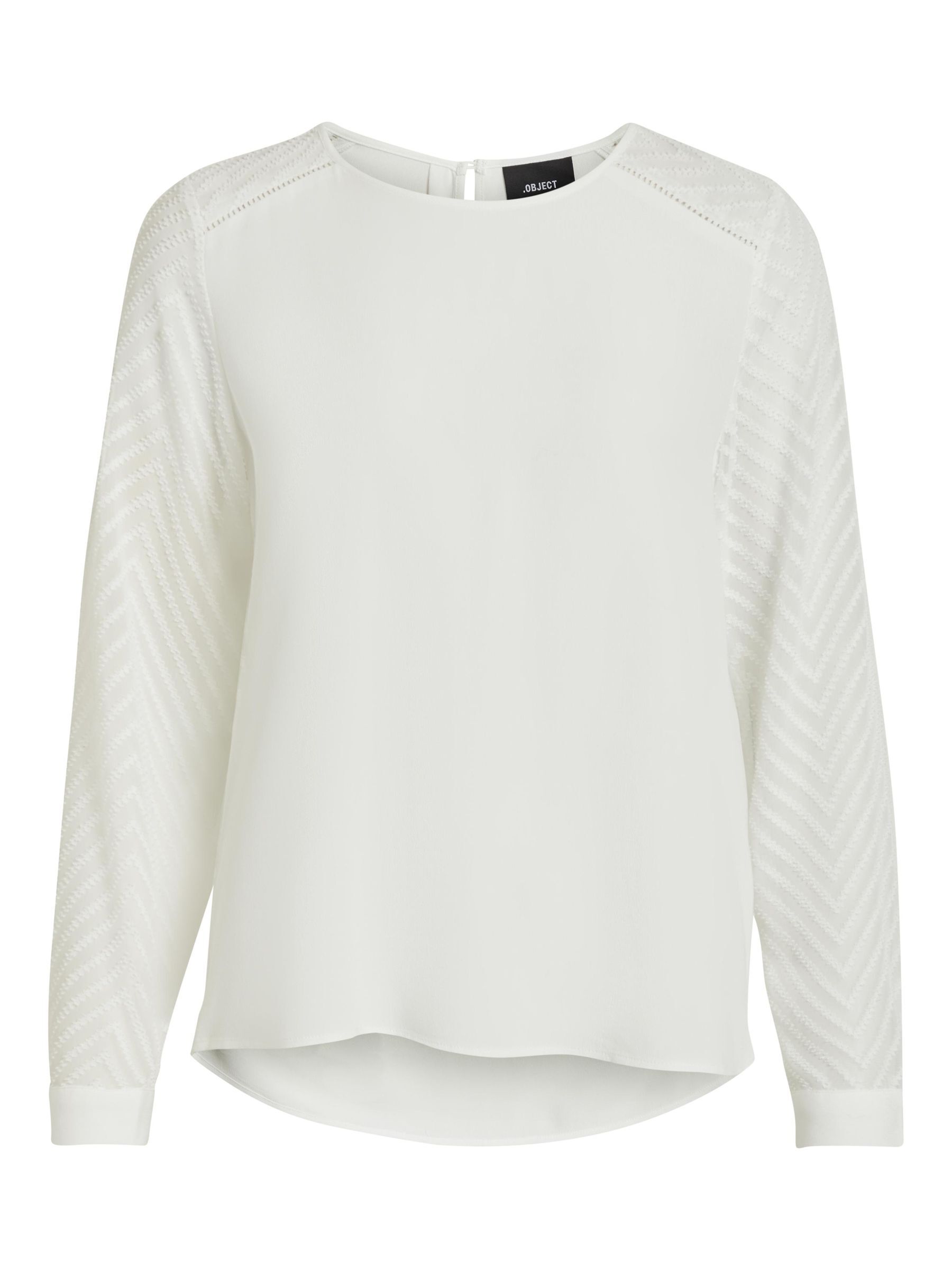 LACE SLEEVES BLOUSE White .OBJECT CI UK