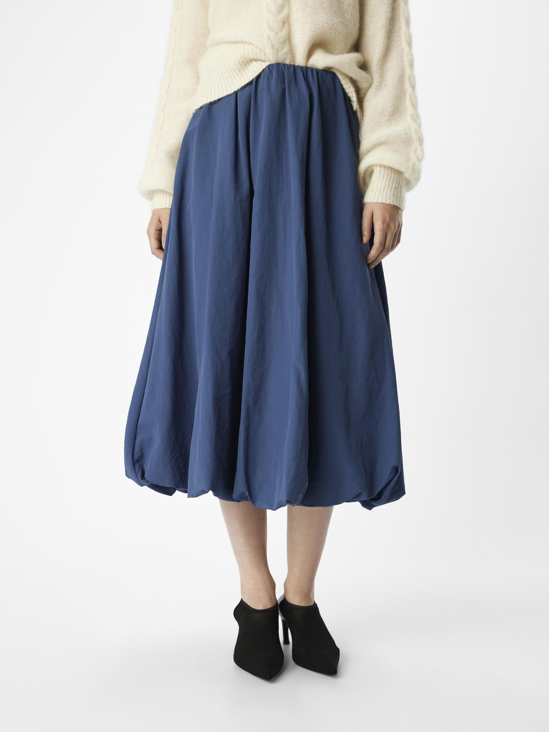 贅沢品 Blue | SKIRT MIDI BALLOON | UK CI .OBJECT スカート