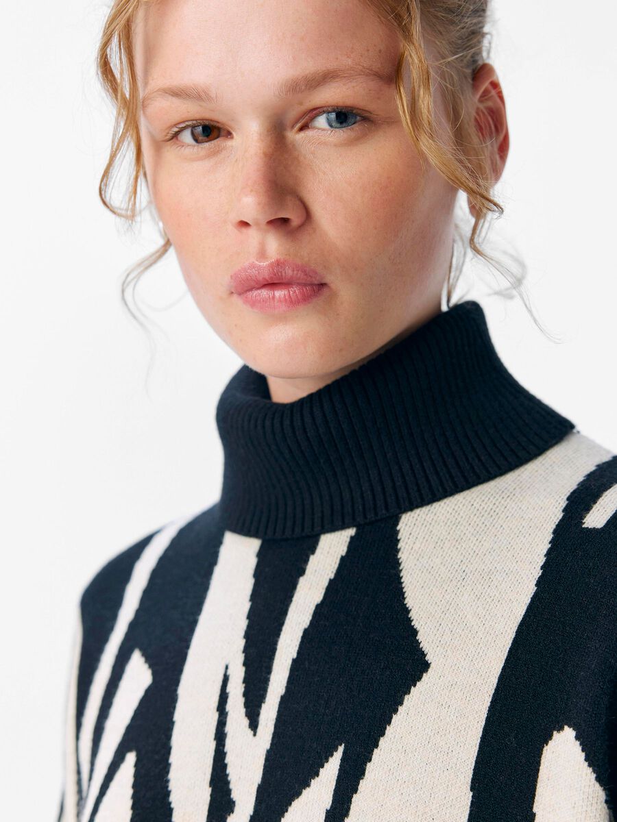 Product carousel image - OBJRAY STRIKKET KJOLE, Black | 3