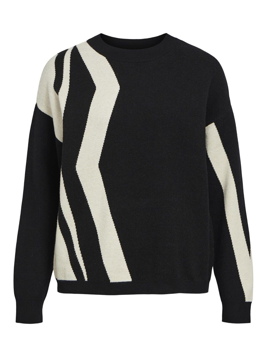 OBJECT KNITTED PULLOVER, Black, highres - 23044642_Black_1145088_001.jpg
