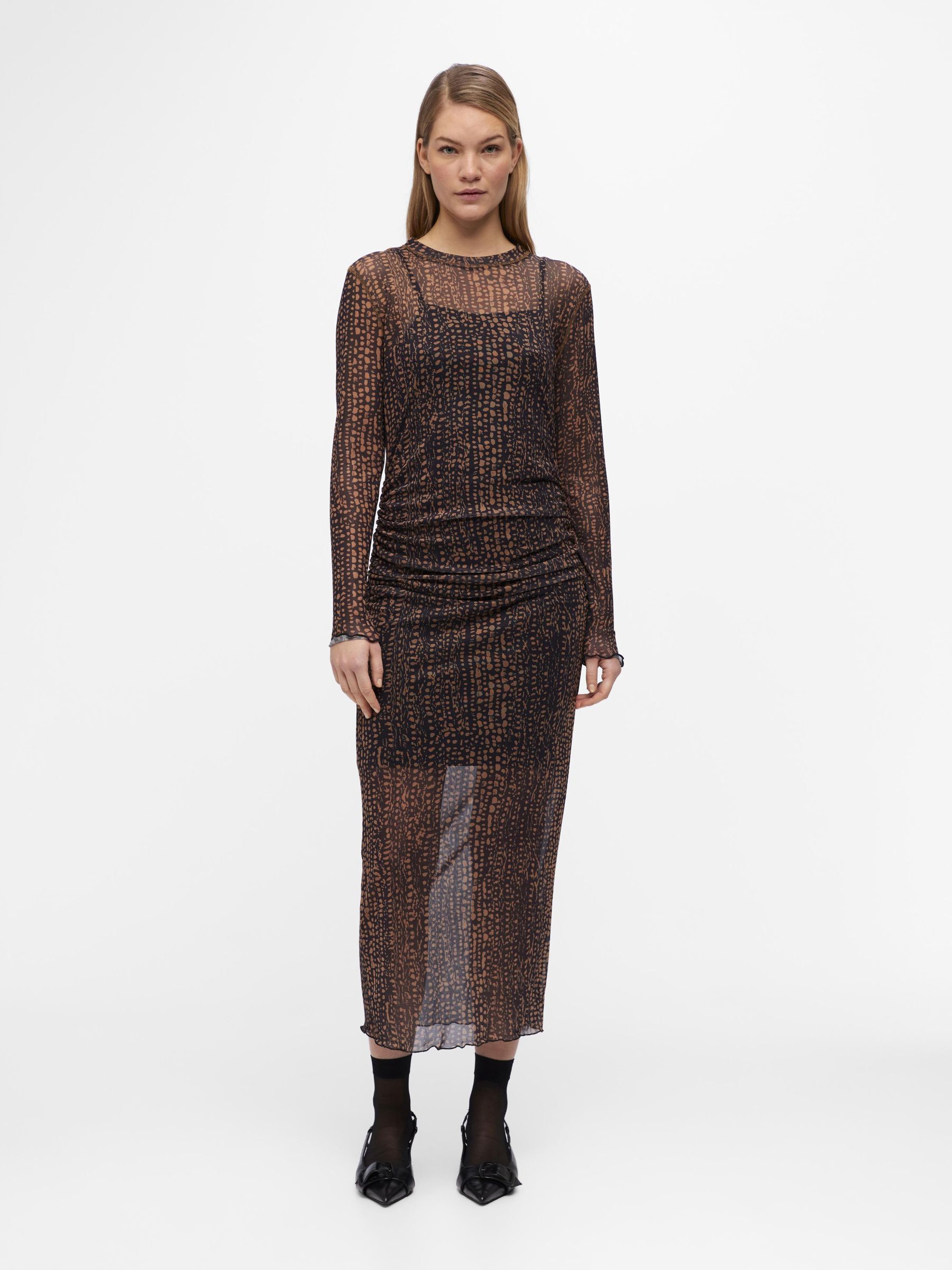 MESH MIDI DRESS Grey .OBJECT CI Ireland