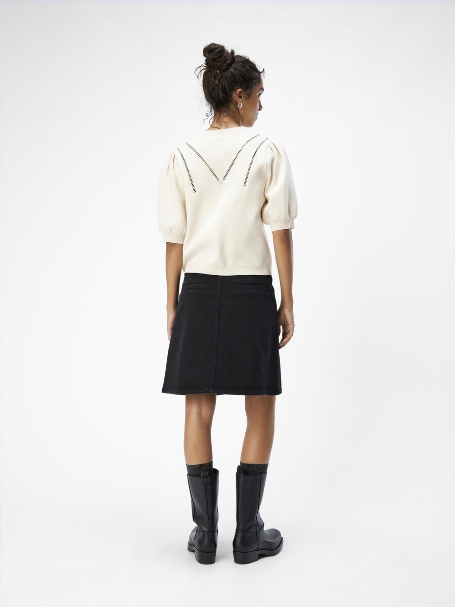 OBJECT PUFF SLEEVED KNITTED TOP, Sandshell, highres - 23044918_Sandshell_004.jpg