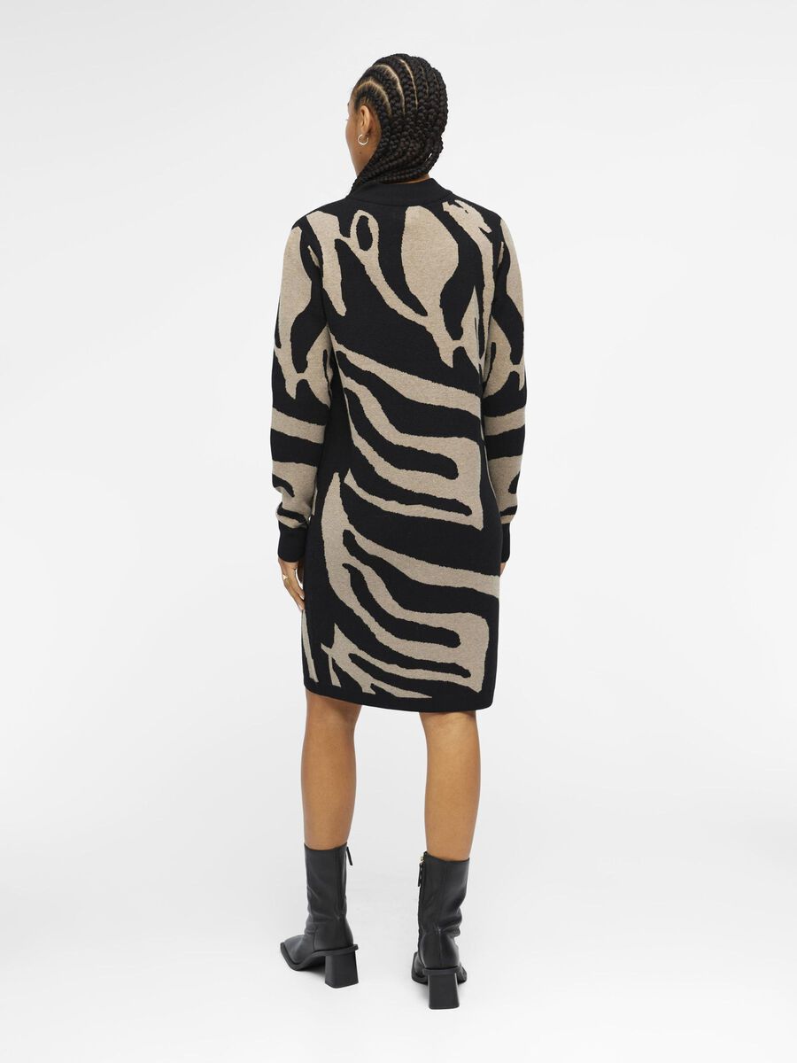 OBJECT OBJRAY KNITTED DRESS, Black, highres - 23040957_Black_1074904_004.jpg