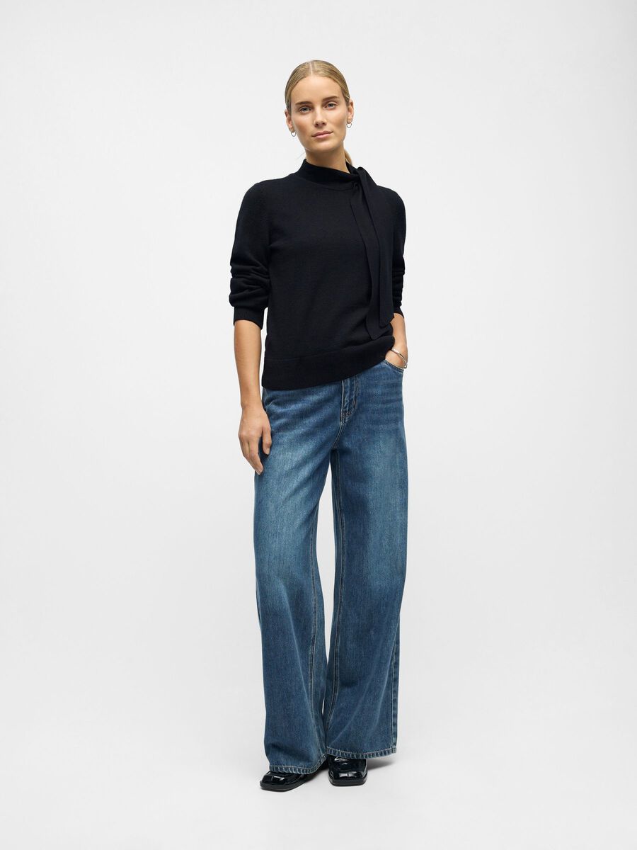 Carousel image - DÉTAIL NŒUD PULL EN MAILLE, Black | 4