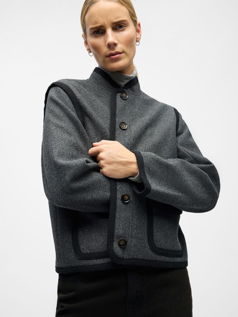 Product carousel image - KURZE JACKE, Medium Grey Melange | 4