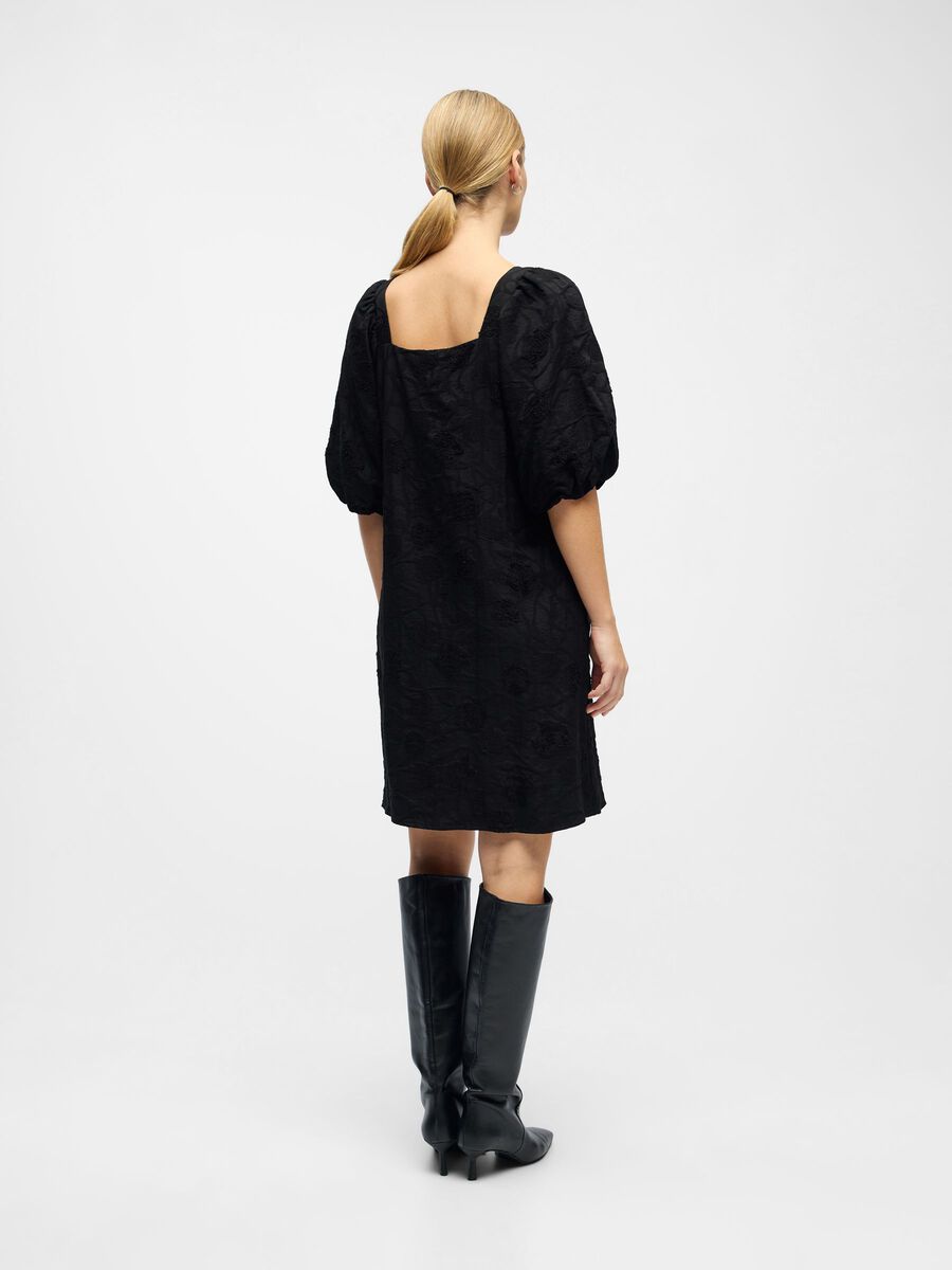 Product carousel image - JACQUARD MINI DRESS, Black | 2