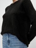 Object Collectors Item ROUND NECK KNITTED PULLOVER, Black, highres - 23030242_Black_006.jpg