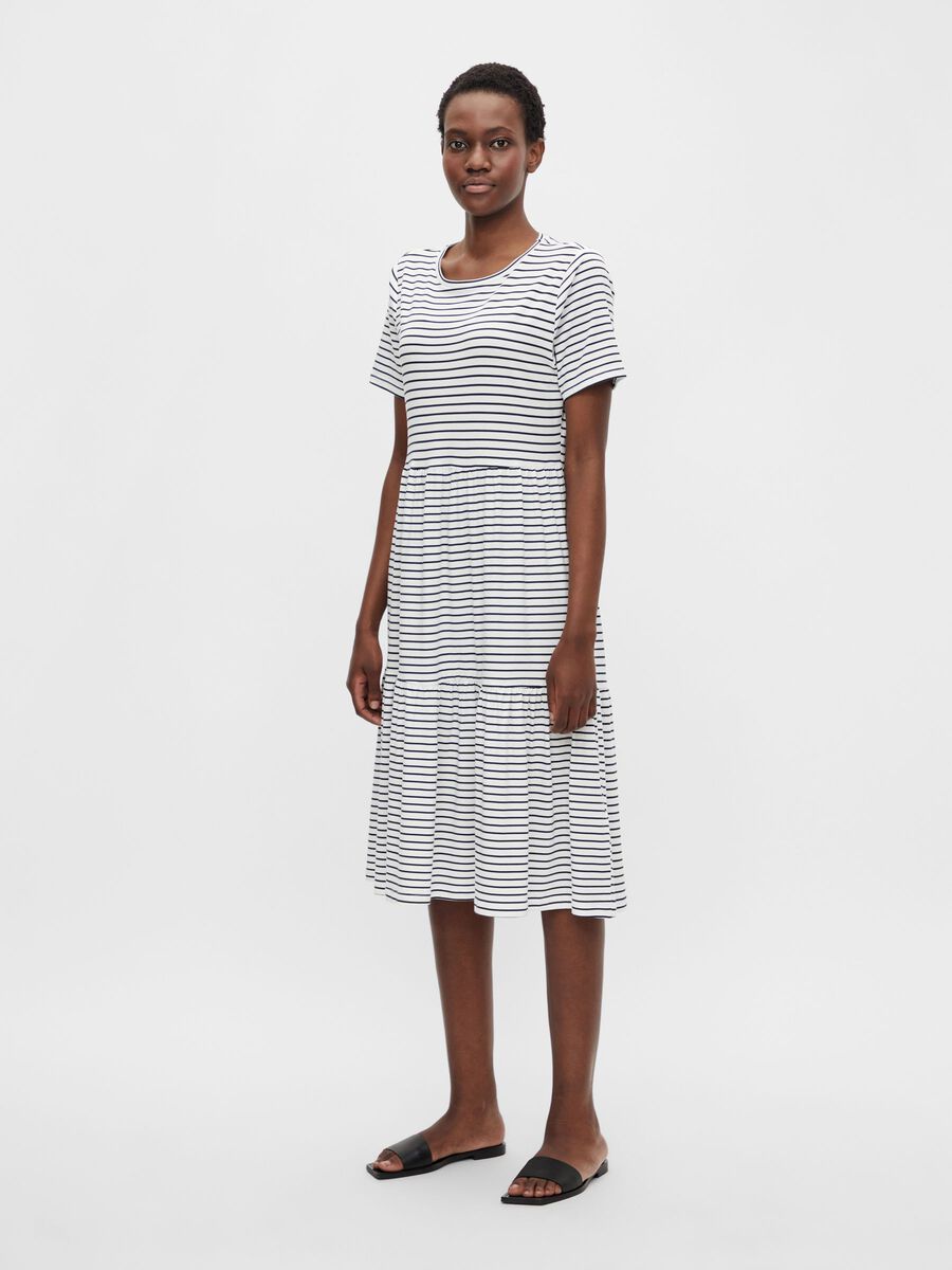 Carousel image - SHORT SLEEVED MIDI DRESS, White | 4