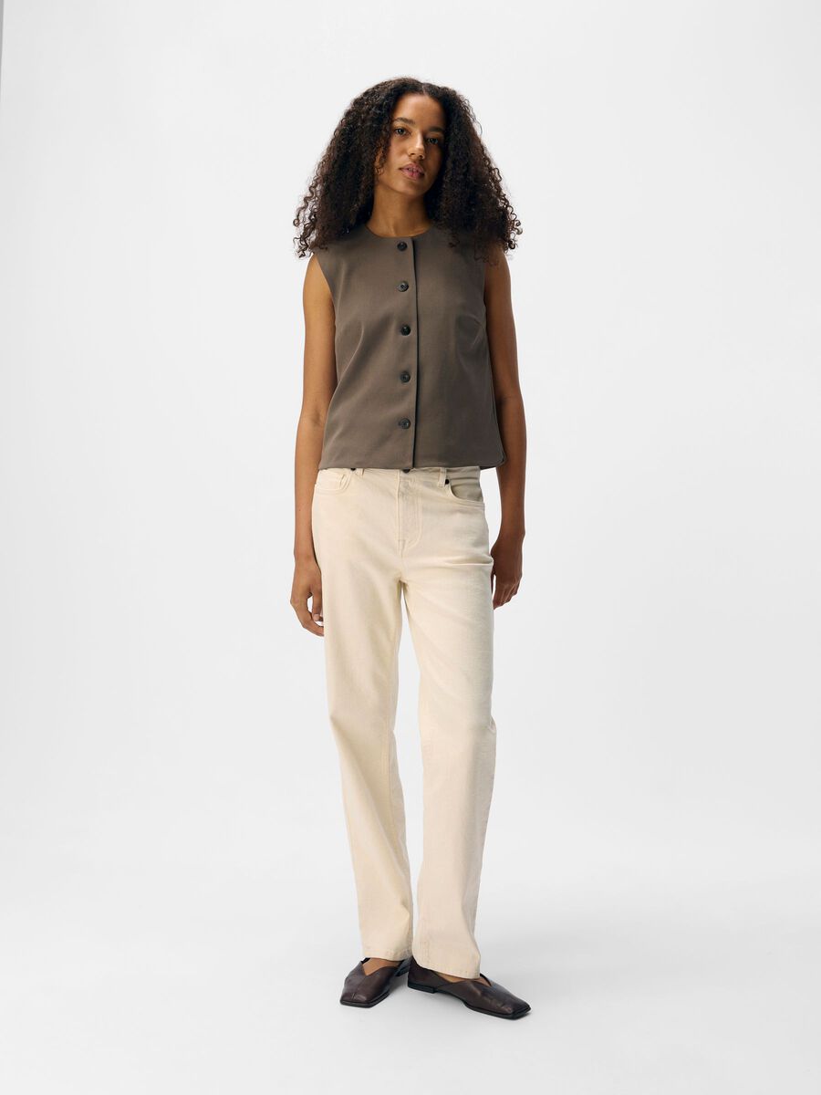 Carousel image - CAP SLEEVED WAISTCOAT, Morel | 4