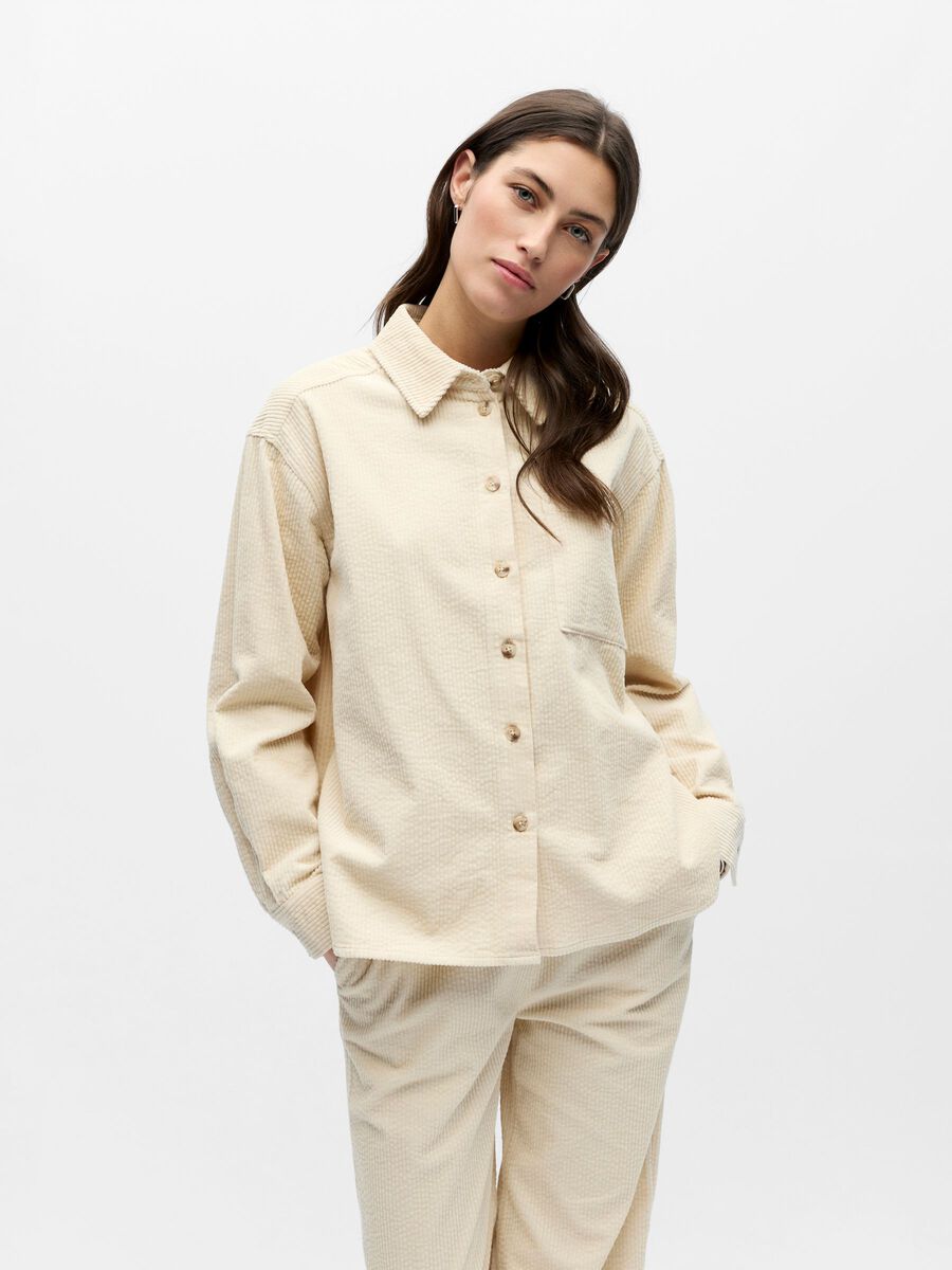 Carousel image - EN CORDUROY CHEMISE, Birch | 2