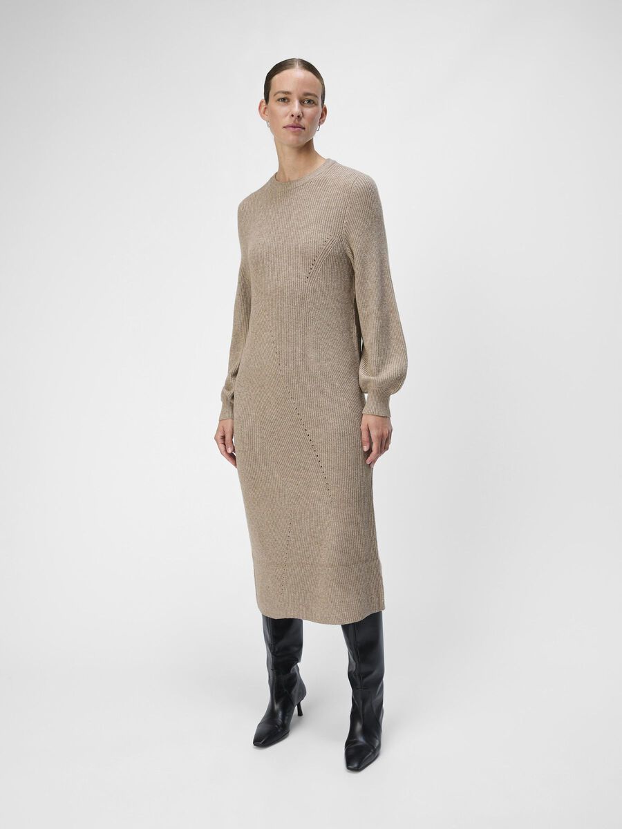 OBJECT KNITTED MIDI DRESS, Desert Taupe, highres - 23044622_DesertTaupe_1141040_003.jpg