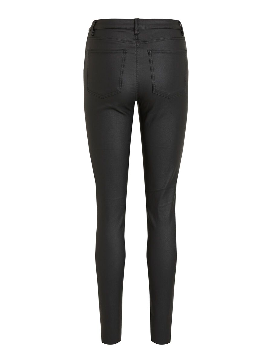 Object Collectors Item COATED SLIM FIT TROUSERS, Black, highres - 23032968_Black_002.jpg