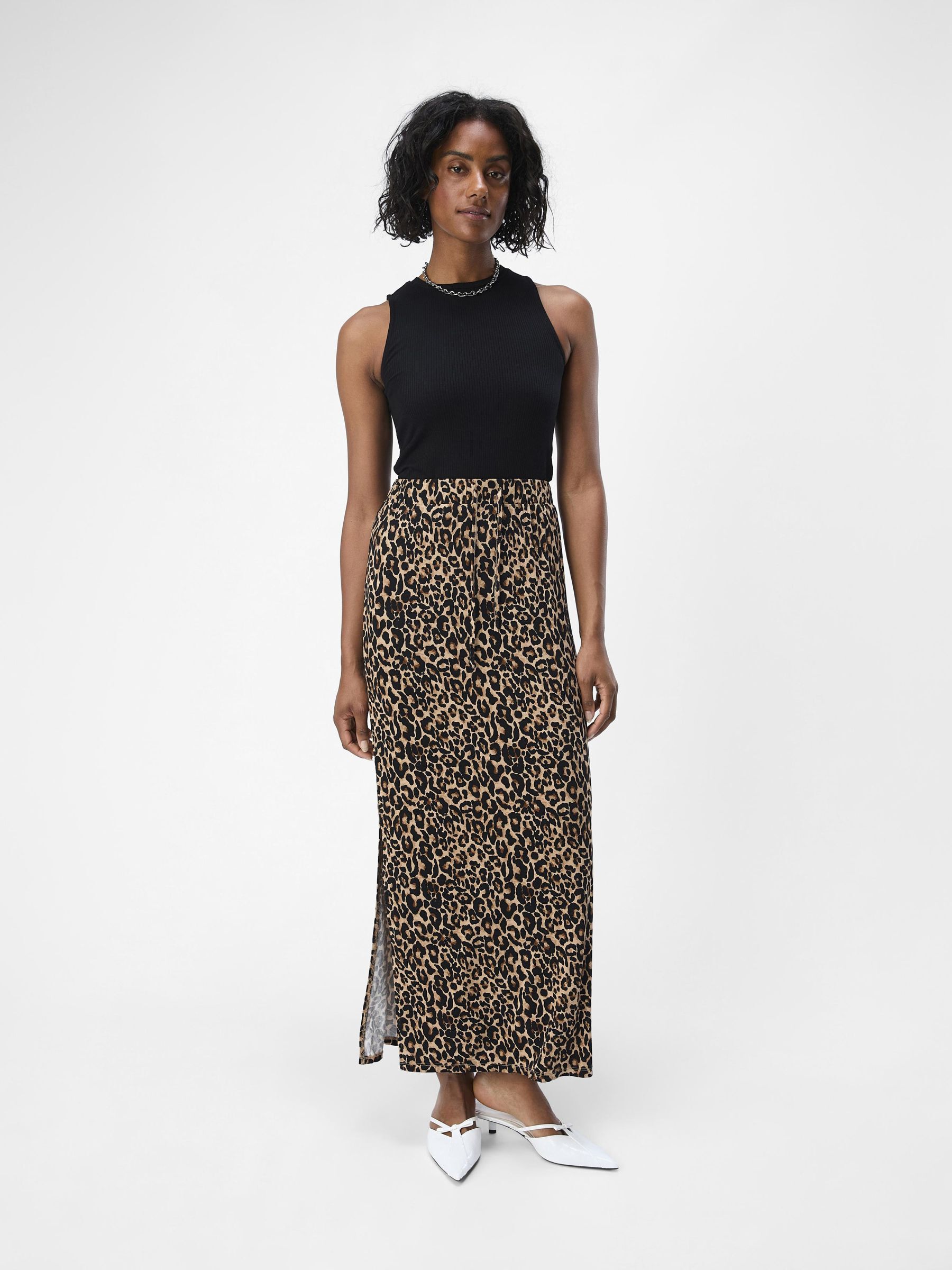 Idol brown leopard print maxi skirt outlet