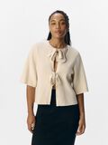 OBJECT SHORT-SLEEVED KNITTED CARDIGAN, Sandshell, highres - 23044018_Sandshell_003.jpg