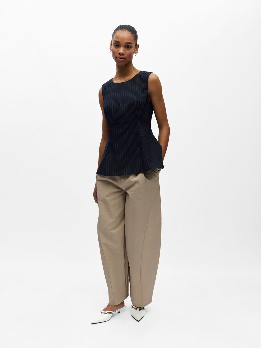 Carousel image - PEPLUM TOP, Sky Captain | 4