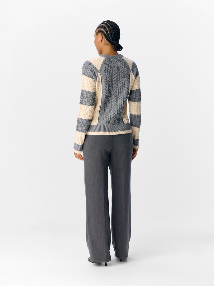 Product carousel image - CABLE KNIT JUMPER, Medium Grey Melange | 2