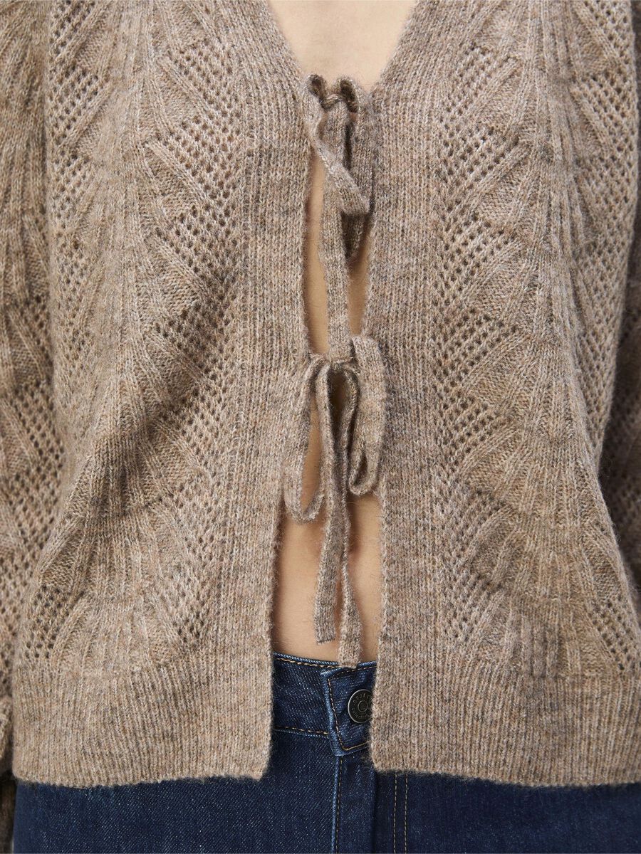 Carousel image - BOW CARDIGAN, Desert Taupe | 5