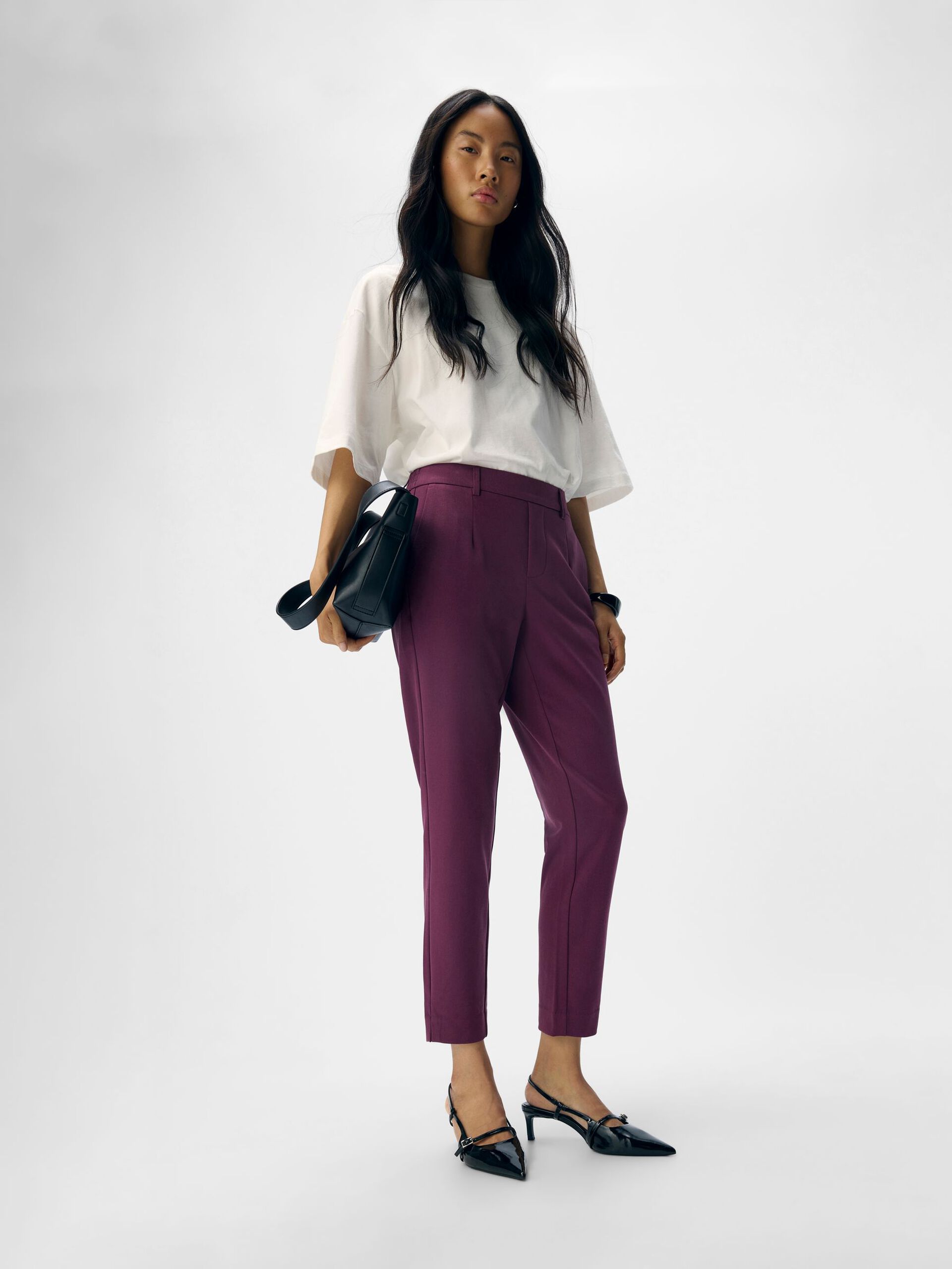 Carousel image - OBJLISA PANTALON, Mauve Wine | 6
