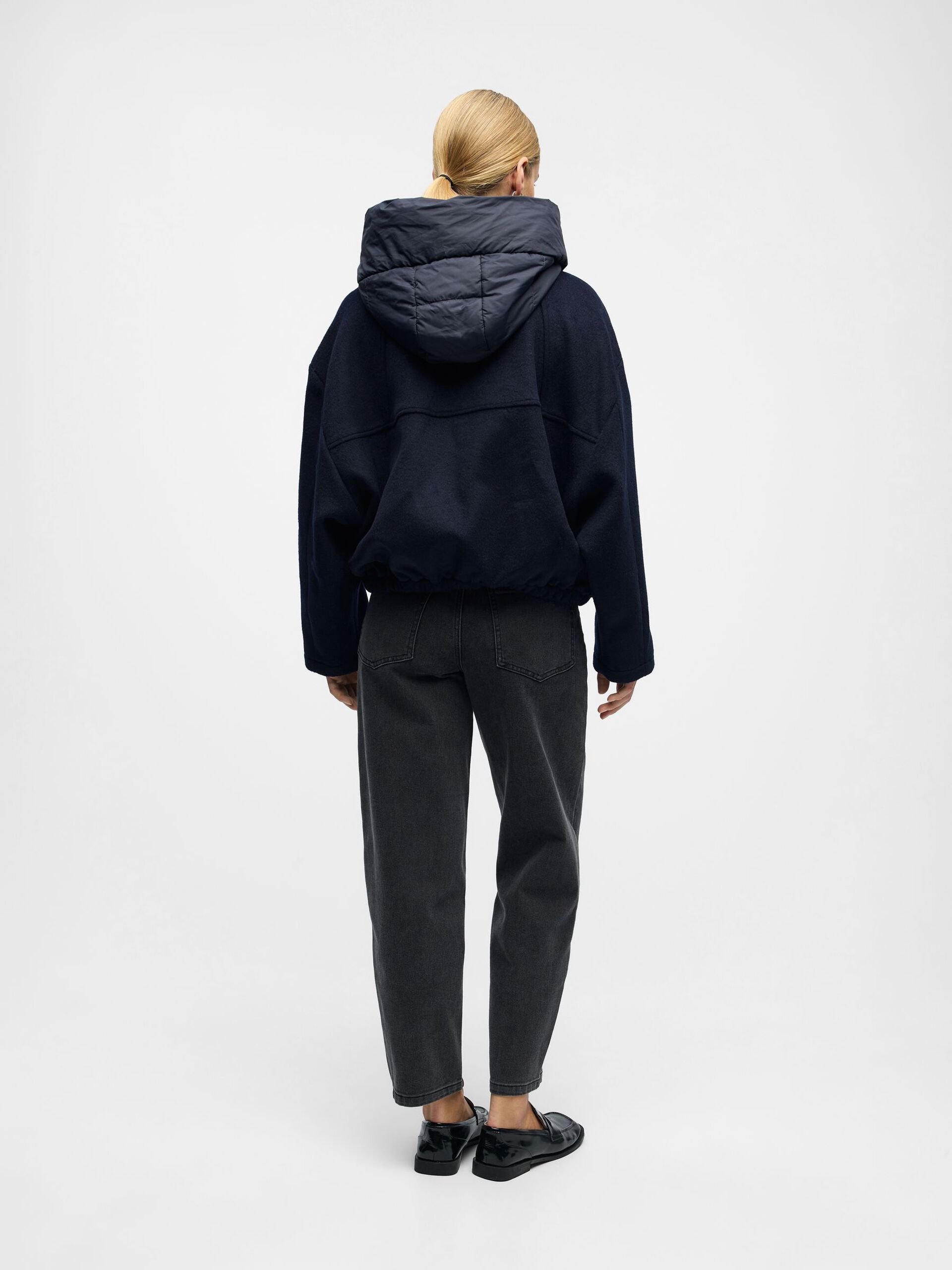 Carousel image - WOOL BOMBER JACKET, Sky Captain | 3