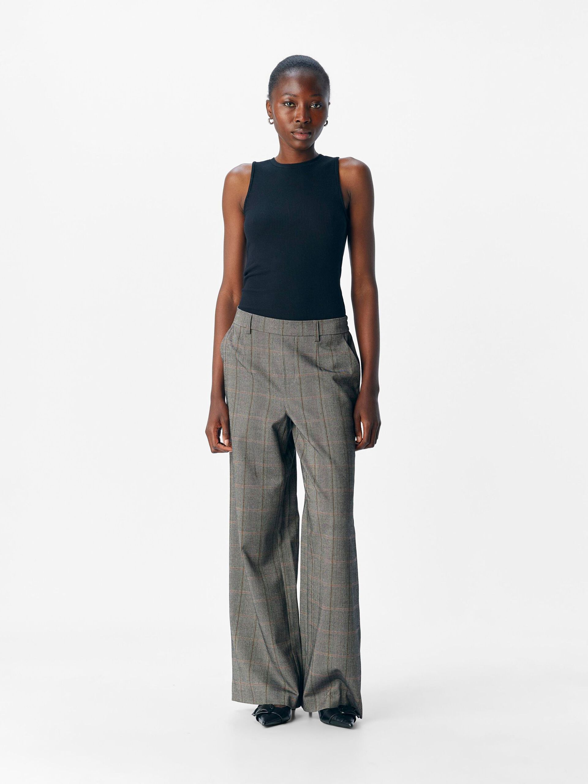 Carousel image - OBJLISA WIDE-LEG TROUSERS, Black | 4
