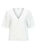Product image thumbnail - BRODERIE SHIRT, Cloud Dancer | 1