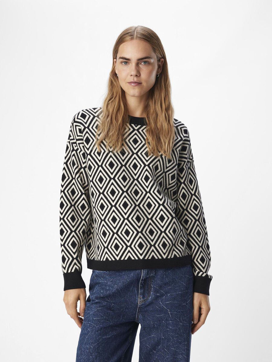 OBJECT STRICK PULLOVER, Black, highres - 23044642_Black_1169324_003.jpg