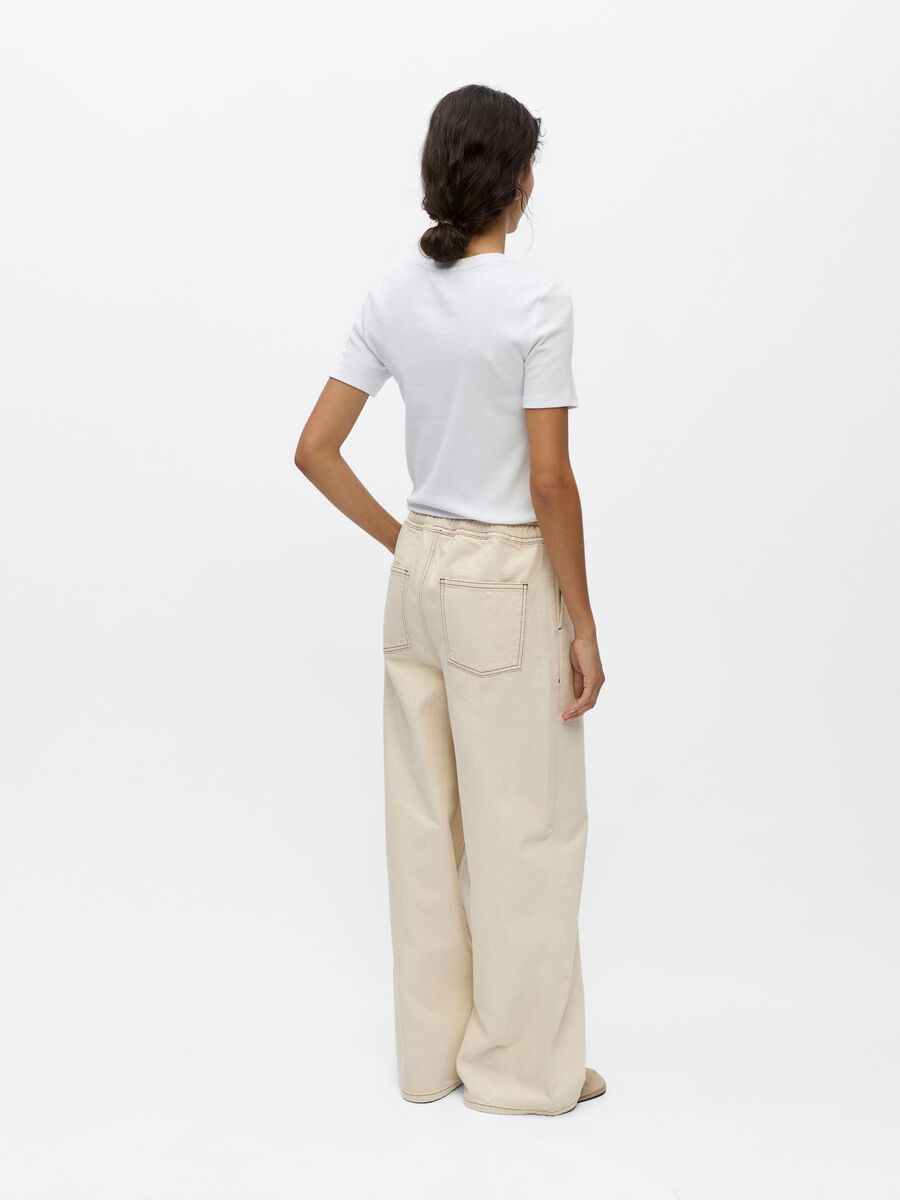 Product carousel image - WIDE-LEG DRAWSTRING TROUSERS, Birch | 2